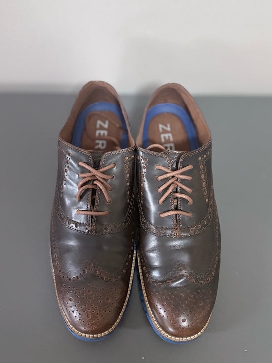 Cole Haan Other - Cole Haan Zerogrand Wingtip Oxford Shoes Men’s Size 12 Brown Leather Blue Sole